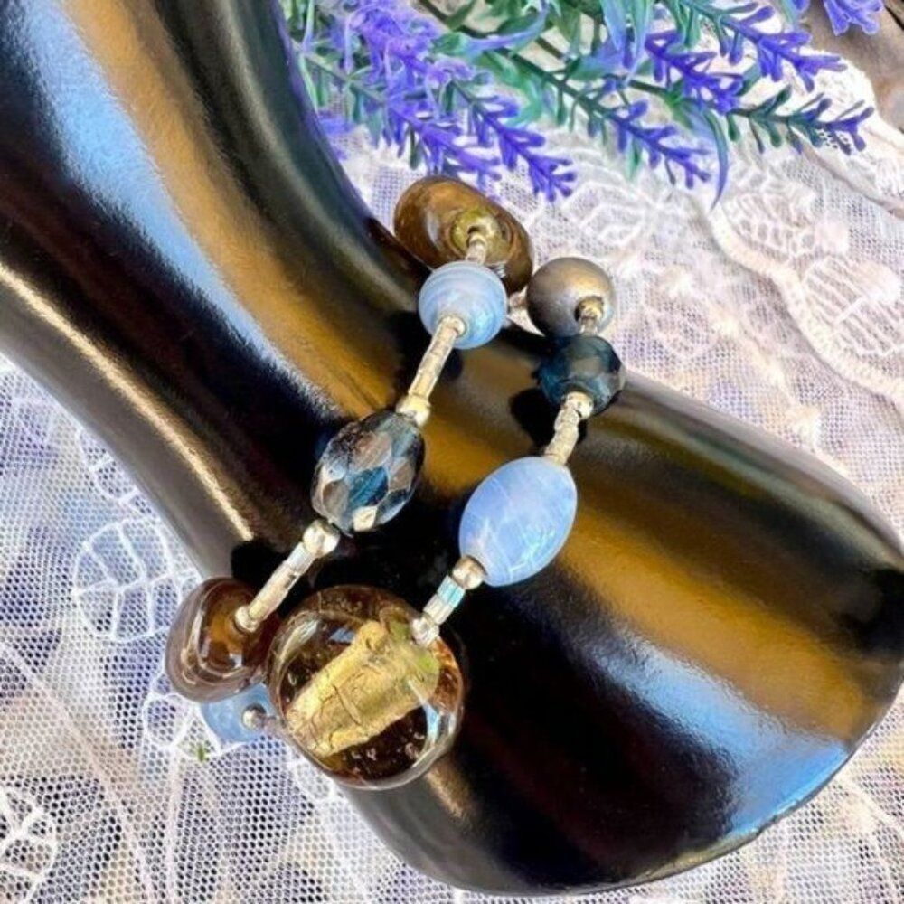 Vintage 90's Premier Designs Art Glass Bracelet - Picture 6 of 10